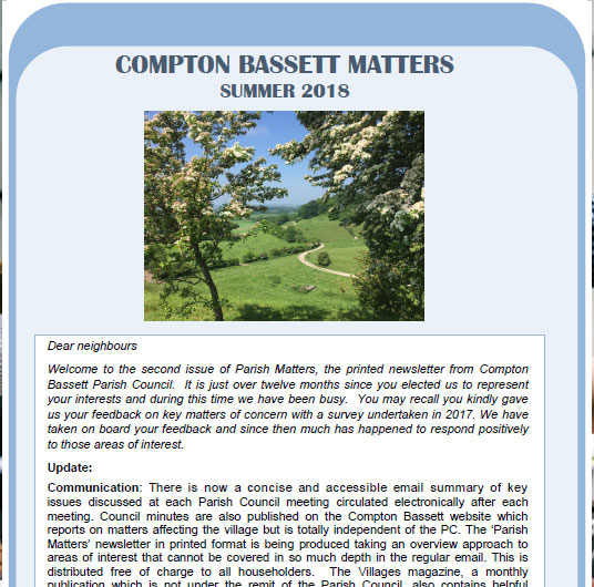 Summer 2018 Compton Bassett Matters