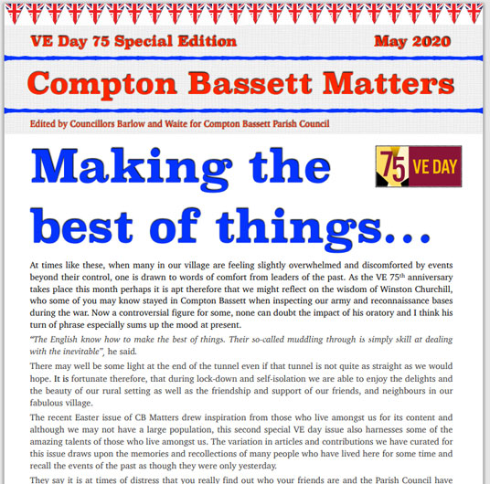 VE Day 75 Special Edition Compton Bassett Matters