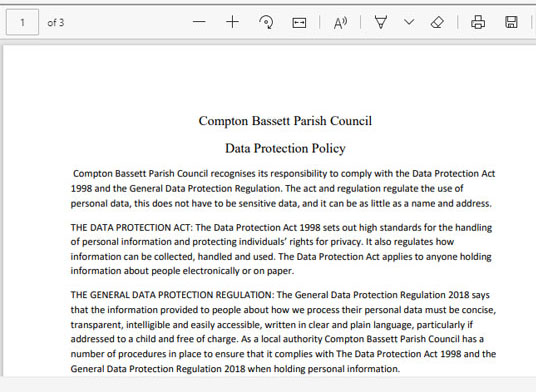 thumbnail image of parish council accessibility statement