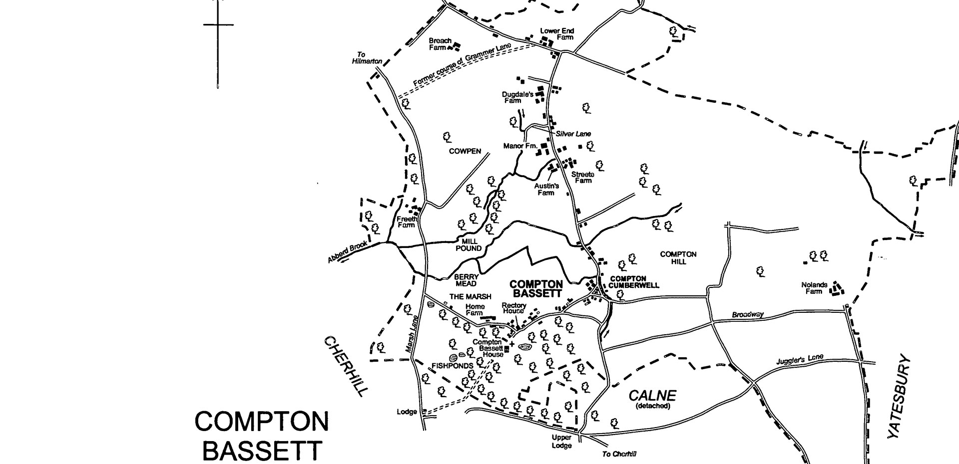 1839 map of Compton Bassett